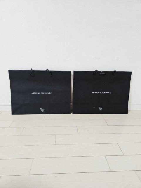 (11) ARMANI EXCHANGE ショップ袋 中 2枚 30.5p×40.5p < ブランド  (11) ARMANI EXCHANGE ショップ袋 中 2枚 30.5p×40.5p  < ブランドの