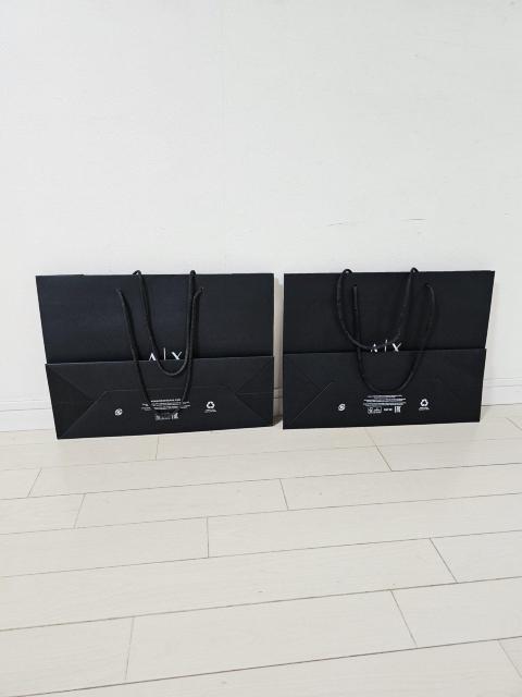 (11) ARMANI EXCHANGE ショップ袋 中 2枚 30.5p×40.5p < ブランド  (11) ARMANI EXCHANGE ショップ袋 中 2枚 30.5p×40.5p < ブランドの