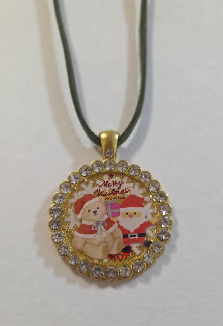クリスマスネックレス  サンタネックレス   サンタクロース   ハンドメイドネックレス   くま   くまネックレス  クマ < 女性ファッション  クリスマスネックレス  サンタネックレス   サンタクロース   ハンドメイドネックレス   くま   くまネックレス  クマ < 女性ファッションの