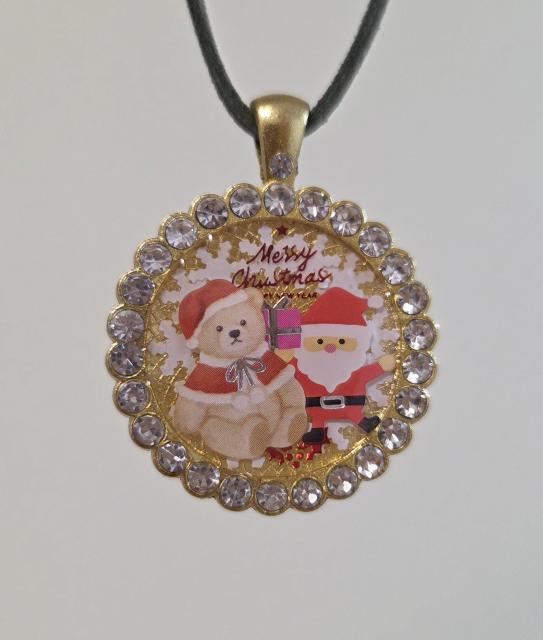 クリスマスネックレス  サンタネックレス   サンタクロース   ハンドメイドネックレス   くま   くまネックレス  クマ < 女性ファッション  クリスマスネックレス  サンタネックレス   サンタクロース   ハンドメイドネックレス   くま   くまネックレス  クマ < 女性ファッションの