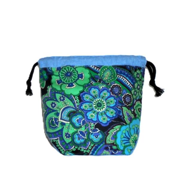 【底マチ幅が広い巾着】◆ヴェラブラッドリー◆【Blue Rhapsody】ブルー < 女性ファッション 【底マチ幅が広い巾着】◆ヴェラブラッドリー◆【Blue Rhapsody】ブルー < 女性ファッションの