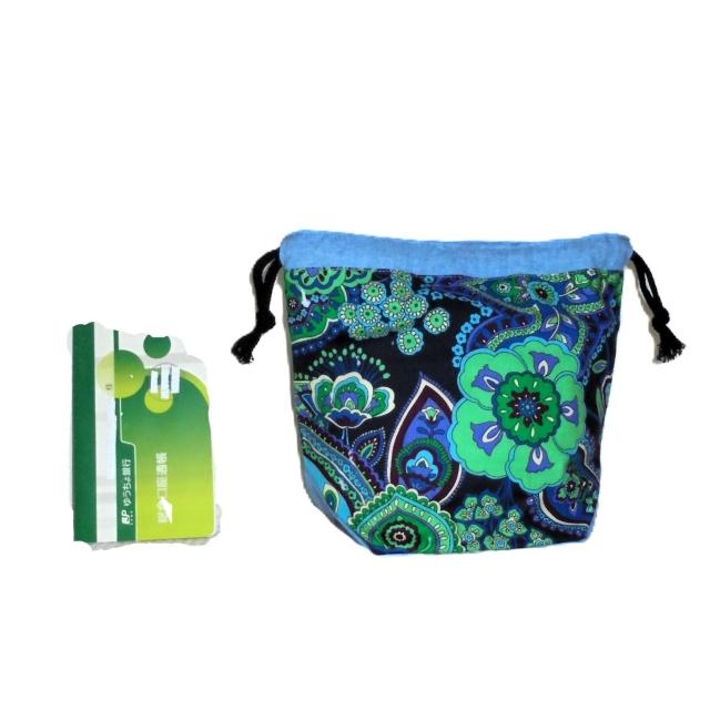 【底マチ幅が広い巾着】◆ヴェラブラッドリー◆【Blue Rhapsody】ブルー < 女性ファッション 【底マチ幅が広い巾着】◆ヴェラブラッドリー◆【Blue Rhapsody】ブルー < 女性ファッションの