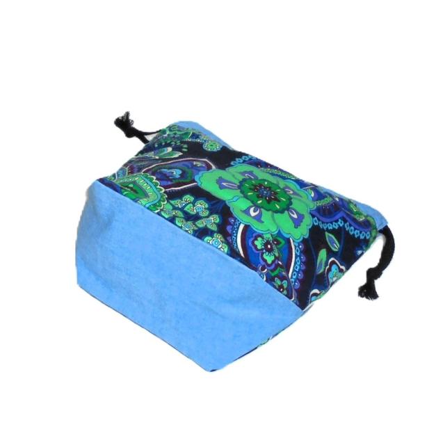 【底マチ幅が広い巾着】◆ヴェラブラッドリー◆【Blue Rhapsody】ブルー < 女性ファッション 【底マチ幅が広い巾着】◆ヴェラブラッドリー◆【Blue Rhapsody】ブルー < 女性ファッションの