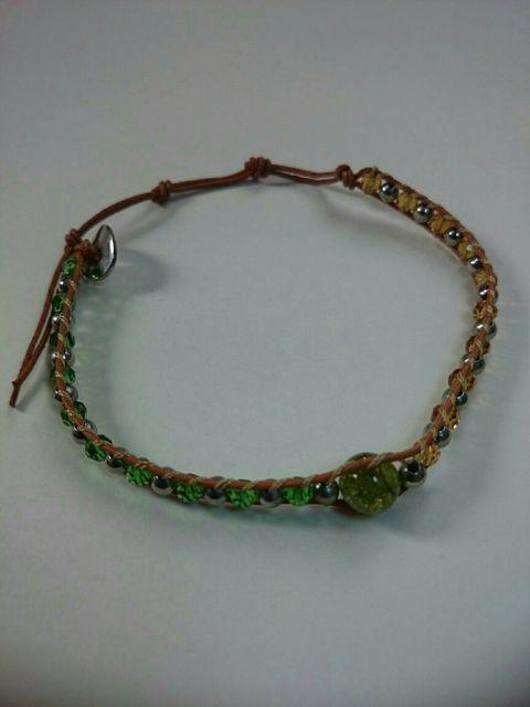 新品未使用☆天然石クラック水晶 本革ラップブレスレット★ < 女性アクセサリー/時計  新品未使用☆天然石クラック水晶 本革ラップブレスレット★ < 女性アクセサリー/時計の