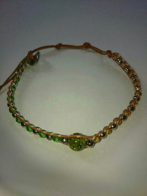 新品未使用☆天然石クラック水晶 本革ラップブレスレット★ < 女性アクセサリー/時計  新品未使用☆天然石クラック水晶 本革ラップブレスレット★ < 女性アクセサリー/時計の