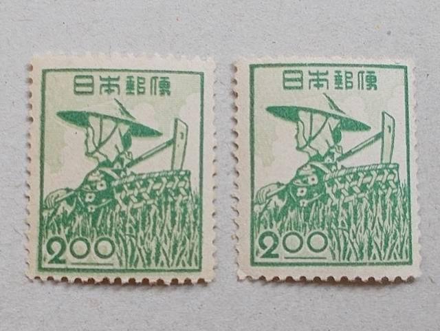 【未使用】産業図案・昭和すかしなし切手 2円農婦 各1枚 < ホビー  【未使用】産業図案・昭和すかしなし切手 2円農婦 各1枚  < ホビーの
