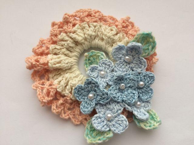 ハンドメイド シュシュ ブルーの爽やか紫陽花♪ ナチュラル お花 < 女性ファッション  ハンドメイド シュシュ ブルーの爽やか紫陽花♪ ナチュラル お花  < 女性ファッションの
