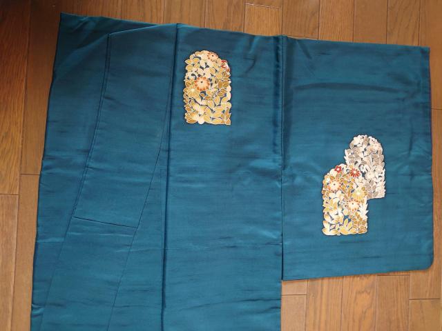 §USED、訪問着、紬地、花唐草文 < 女性ファッション  §USED、訪問着、紬地、花唐草文 < 女性ファッションの