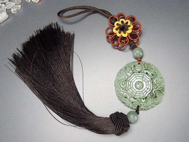 濃い目ひすい天然石龍鳳呈祥八卦彫刻車飾り車内部屋飾り開運風水物ブラウン < インテリア/ライフ  濃い目ひすい天然石龍鳳呈祥八卦彫刻車飾り車内部屋飾り開運風水物ブラウン < インテリア/ライフの