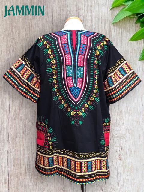 アフリカ民族衣装ダシキ★黒★アジアン★エスニック★ダンス < 男性ファッション  アフリカ民族衣装ダシキ★黒★アジアン★エスニック★ダンス < 男性ファッションの