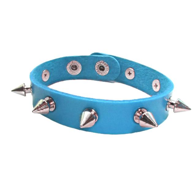 スタッズ 鋲 トゲトゲ 1列 レザーブレスレット ブレスレット アクセサリー バングル リストバンド ロック パンク 水色 D < 男性アクセサリー/時計 スタッズ 鋲 トゲトゲ 1列 レザーブレスレット ブレスレット アクセサリー バングル リストバンド ロック パンク 水色 D < 男性アクセサリー/時計の