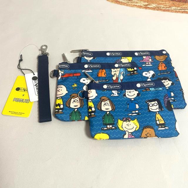★新品★LeSportsac レスポートサック スヌーピ ピーナッツギャング 3連ポーチ コスメポーチ 3455 セット 送料無料 < 女性ファッション  ★新品★LeSportsac レスポートサック スヌーピ ピーナッツギャング 3連ポーチ コスメポーチ 3455 セット 送料無料 < 女性ファッションの