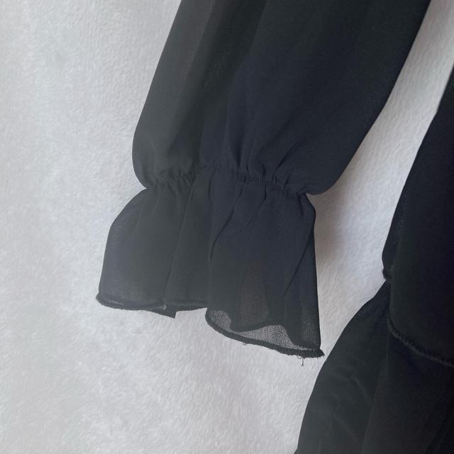 ゴシック ティアード フリル 長袖 シースル フレア ロングワンピース M 黒 N2m < 女性ファッション ゴシック ティアード フリル 長袖 シースル フレア ロングワンピース M 黒 N2m < 女性ファッションの