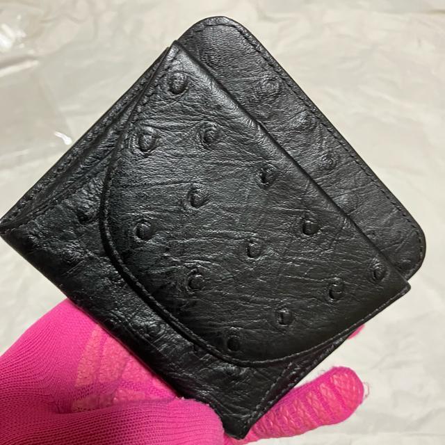 【Denver / デンバー】 オーストリッチ 型押しレザー / ミニ財布 黒 < 女性ファッション 【Denver / デンバー】 オーストリッチ 型押しレザー / ミニ財布 黒 < 女性ファッションの