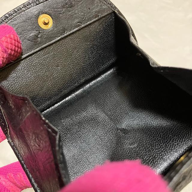 【Denver / デンバー】 オーストリッチ 型押しレザー / ミニ財布 黒 < 女性ファッション 【Denver / デンバー】 オーストリッチ 型押しレザー / ミニ財布 黒 < 女性ファッションの