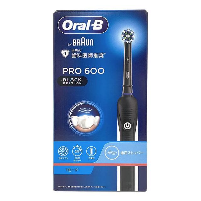 ブラウン BRAUN 電動歯ブラシ Oral-B (オーラルB) プロ600 ブラック D165131UBK ブラック ブラウン BRAUN 電動歯ブラシ Oral-B (オーラルB) プロ600 ブラック D165131UBK ブラック