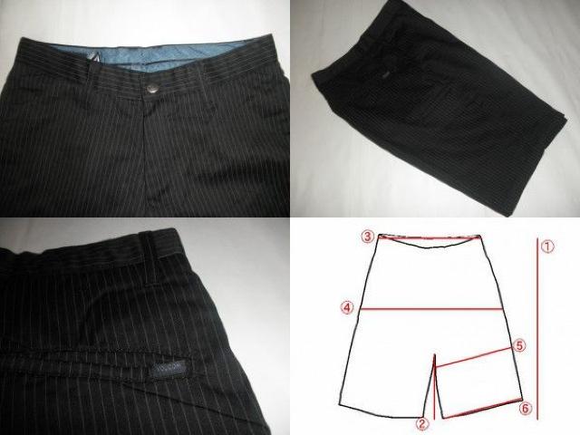 ★USA購入 ボルコム【VOLCOM】ストライプ柄ハーフP 28インチ黒系 < ブランド  ★USA購入 ボルコム【VOLCOM】ストライプ柄ハーフP 28インチ黒系 < ブランドの