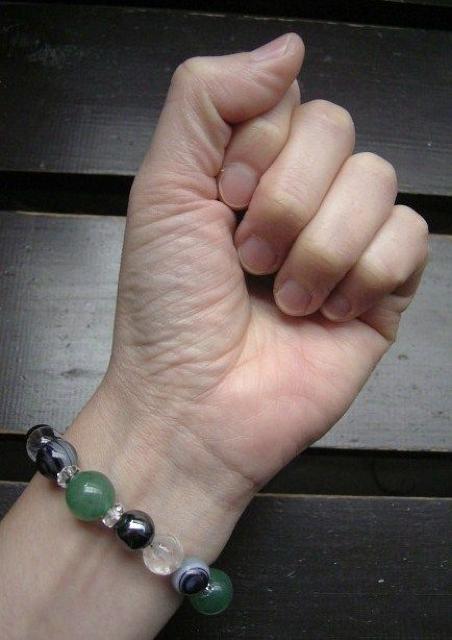 *風水四神*アベンチュリンx天眼石xヘマタイトブレスレット < 女性アクセサリー/時計 *風水四神*アベンチュリンx天眼石xヘマタイトブレスレット < 女性アクセサリー/時計の