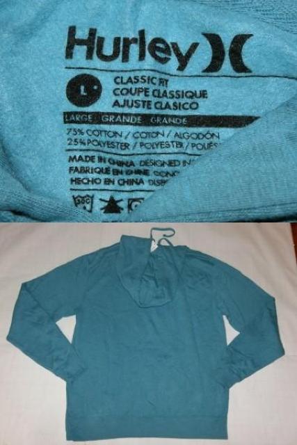 USA購入 Hurley 薄手生地 ロゴプリントプルオーバーパーカーUS L < ブランド  USA購入 Hurley 薄手生地 ロゴプリントプルオーバーパーカーUS L < ブランドの