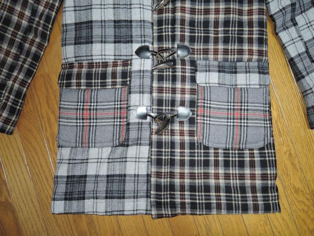 uniform experiment ユニフォームエクスペリメント チェック柄ダッフル パーカー コート 1 Thinsulate < ブランド  uniform experiment ユニフォームエクスペリメント チェック柄ダッフル パーカー コート 1 Thinsulate < ブランドの