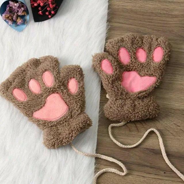 新品★にゃんこ肉球指出し手袋/ブラウン < 女性ファッション  新品★にゃんこ肉球指出し手袋/ブラウン  < 女性ファッションの