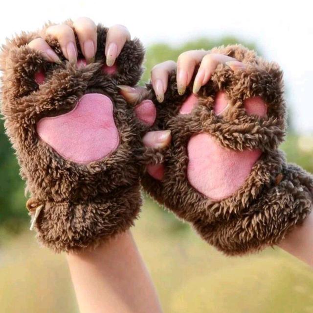 新品★にゃんこ肉球指出し手袋/ブラウン < 女性ファッション  新品★にゃんこ肉球指出し手袋/ブラウン < 女性ファッションの