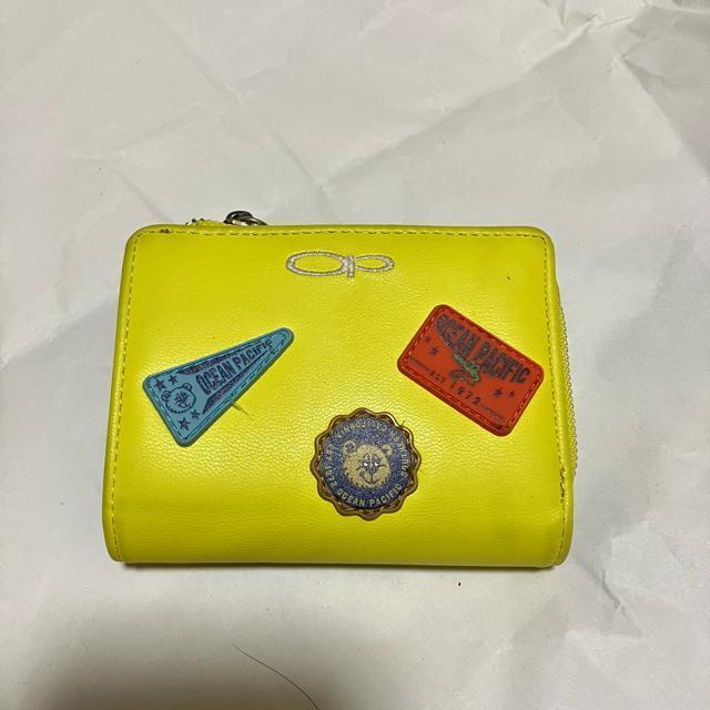 【OP / オーシャンパシフィック】 かわいいパッチ付き 二つ折り財布 イエロー < ブランド 【OP / オーシャンパシフィック】 かわいいパッチ付き 二つ折り財布 イエロー < ブランドの