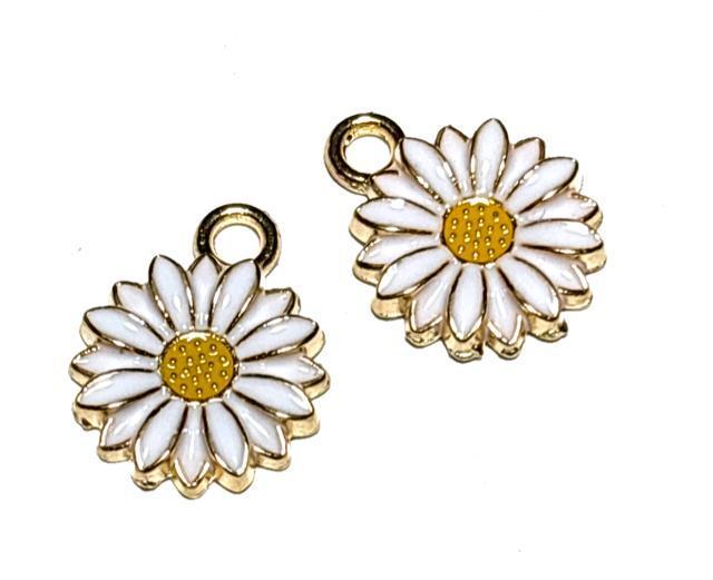 515 マーガレット系のお花 白2個 植物 金属チャーム エナメルパーツ < ペット/手芸/園芸 515 マーガレット系のお花 白2個 植物 金属チャーム エナメルパーツ < ペット/手芸/園芸の