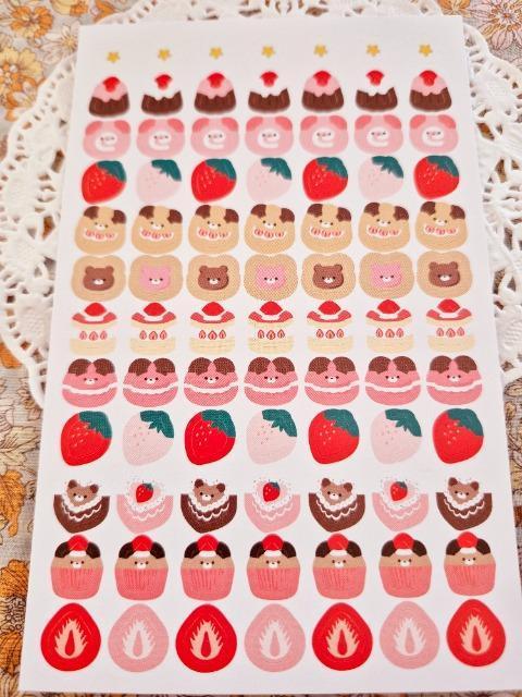 お裾分け☆くまと苺の目印シールシート☆ < インテリア/ライフ お裾分け☆くまと苺の目印シールシート☆ < インテリア/ライフの