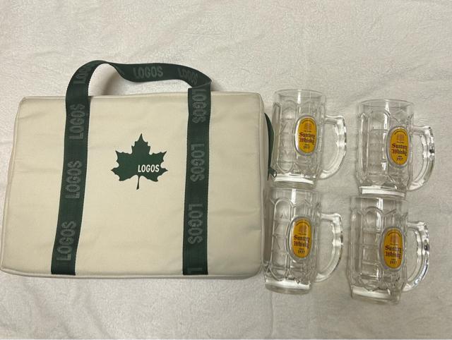 LOGOS 保冷バッグ +サントリー角 ハイボールジョッキ アウトドア キャンプ < インテリア/ライフ LOGOS 保冷バッグ +サントリー角 ハイボールジョッキ アウトドア キャンプ < インテリア/ライフの