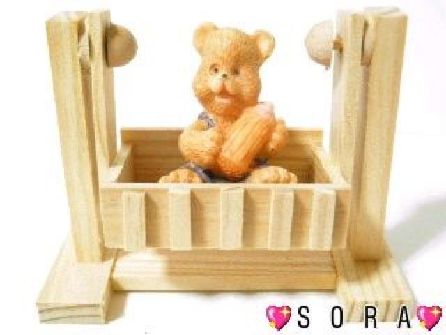 可愛い♪木製&樹脂製 カントリーくまさん《ユラユラ揺れるブランコ》W < おもちゃ 可愛い♪木製&樹脂製 カントリーくまさん《ユラユラ揺れるブランコ》W < おもちゃの