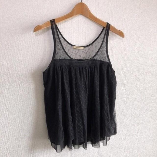 ◆ROSE BUD/ローズバッド◆レース切替タンクトップ★ブラックF♪シンプルコーデ < ブランド ◆ROSE BUD/ローズバッド◆レース切替タンクトップ★ブラックF♪シンプルコーデ < ブランドの