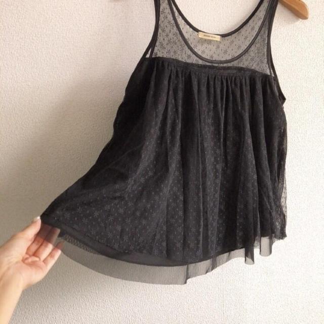 ◆ROSE BUD/ローズバッド◆レース切替タンクトップ★ブラックF♪シンプルコーデ < ブランド ◆ROSE BUD/ローズバッド◆レース切替タンクトップ★ブラックF♪シンプルコーデ < ブランドの