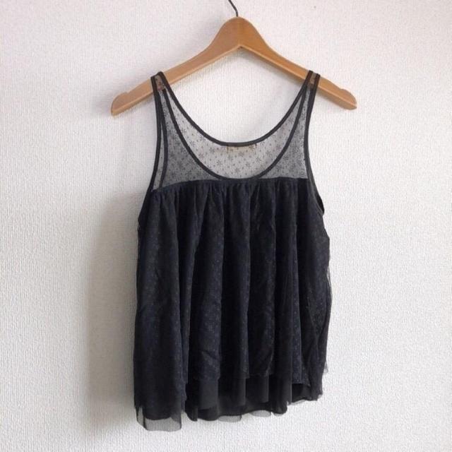 ◆ROSE BUD/ローズバッド◆レース切替タンクトップ★ブラックF♪シンプルコーデ < ブランド ◆ROSE BUD/ローズバッド◆レース切替タンクトップ★ブラックF♪シンプルコーデ < ブランドの