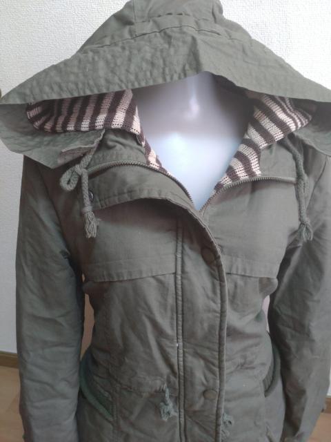 大きいサイズLL カーキ色ジャケット 写真より実物濃いめ < 女性ファッション  大きいサイズLL カーキ色ジャケット 写真より実物濃いめ < 女性ファッションの