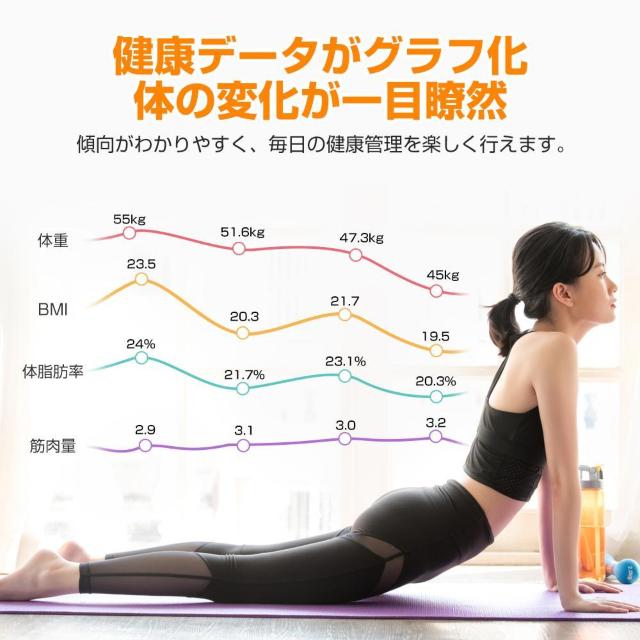 *スマホ連携★ 体組成計 短時間計測 厚20mm 90日保証 白 他カラー有 < ヘルス/ビューティー  *スマホ連携★ 体組成計 短時間計測 厚20mm 90日保証 白 他カラー有 < ヘルス/ビューティーの