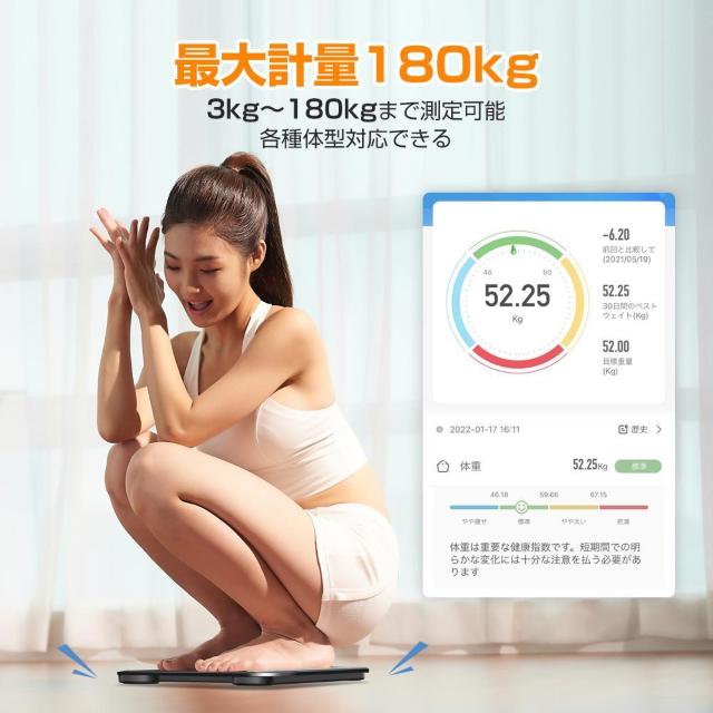 *スマホ連携★ 体組成計 短時間計測 厚20mm 90日保証 白 他カラー有 < ヘルス/ビューティー  *スマホ連携★ 体組成計 短時間計測 厚20mm 90日保証 白 他カラー有 < ヘルス/ビューティーの
