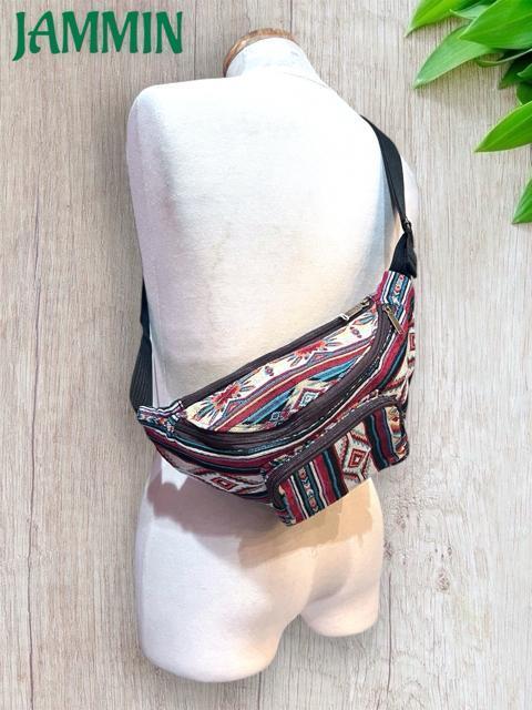 織り柄ウエストバッグ ボディバッグ 鞄 男女兼用 エスニック アジアン < 男性ファッション 織り柄ウエストバッグ ボディバッグ 鞄 男女兼用 エスニック アジアン < 男性ファッションの