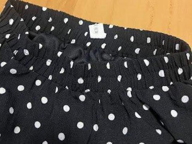 ドット柄 ロング スカート 春夏服 ボトムス ブラック < 女性ファッション ドット柄 ロング スカート 春夏服 ボトムス ブラック < 女性ファッションの