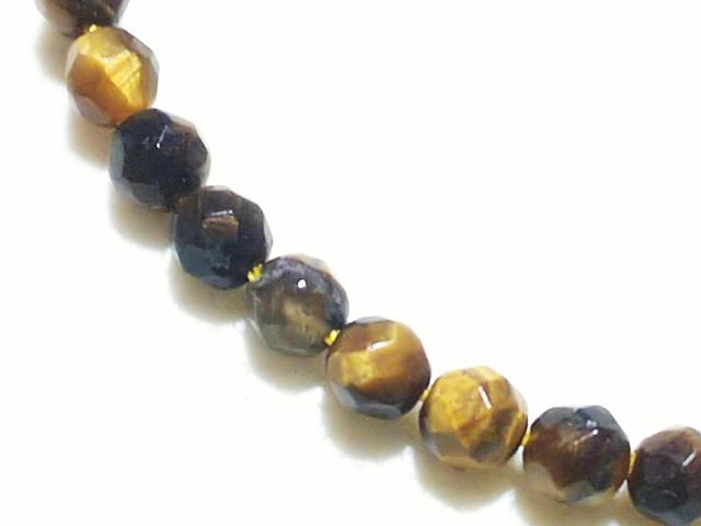 天然石★タイガーアイ 4mm64面カット 半連 < 女性アクセサリー/時計 天然石★タイガーアイ 4mm64面カット 半連 < 女性アクセサリー/時計の