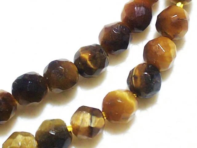 天然石★タイガーアイ 4mm64面カット 半連 < 女性アクセサリー/時計 天然石★タイガーアイ 4mm64面カット 半連 < 女性アクセサリー/時計の