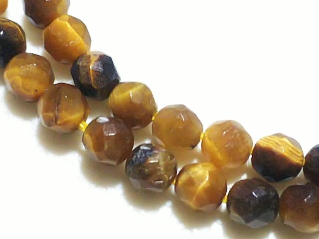 天然石★タイガーアイ 4mm64面カット 半連 < 女性アクセサリー/時計 天然石★タイガーアイ 4mm64面カット 半連 < 女性アクセサリー/時計の