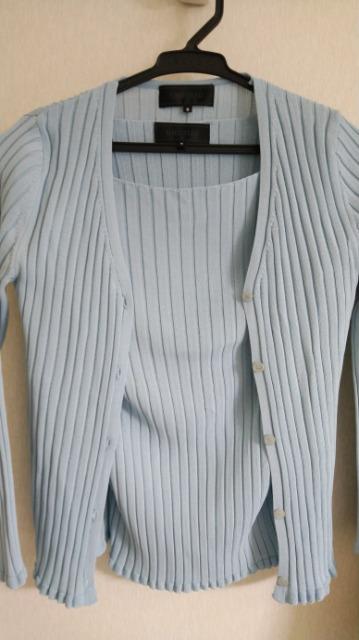 アンタイトル水色ニットアンサンブル◆春夏◆良質即決 < ブランド アンタイトル水色ニットアンサンブル◆春夏◆良質即決 < ブランドの