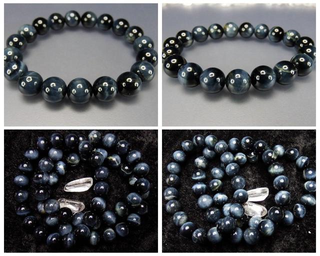 4Aブルータイガーアイ約10mm天然石ブレスレット数珠 < 女性アクセサリー/時計  4Aブルータイガーアイ約10mm天然石ブレスレット数珠 < 女性アクセサリー/時計の
