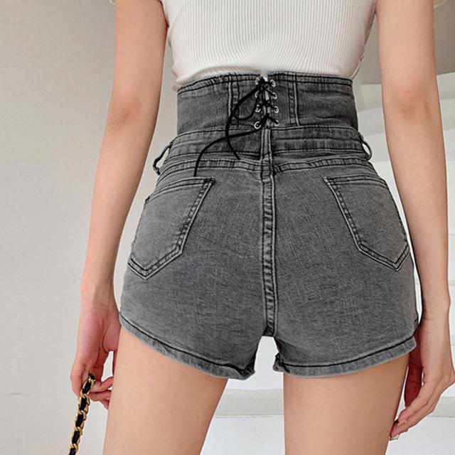 送料無料 新品 デニム ショートパンツ ハイウエスト美脚 < 女性ファッション  送料無料 新品 デニム ショートパンツ ハイウエスト美脚 < 女性ファッションの