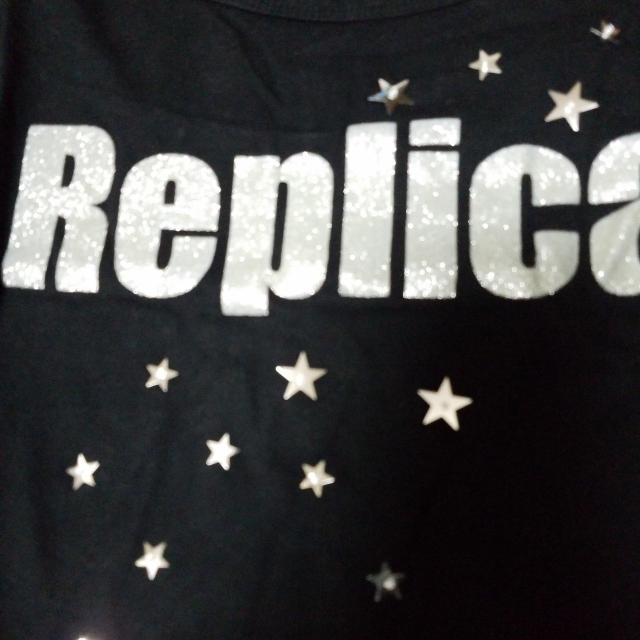 キラキラロゴと星のブラック長袖Tシャツ < 女性ファッション  キラキラロゴと星のブラック長袖Tシャツ < 女性ファッションの