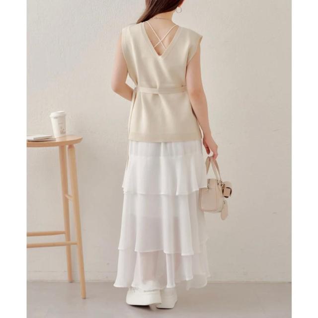 新品!!◆Chico/チコ◆ロゴ刺繍ルーズベスト★ライトベージュF*秋コーデ韓国コーデ♪ < ブランド  新品!!◆Chico/チコ◆ロゴ刺繍ルーズベスト★ライトベージュF*秋コーデ韓国コーデ♪ < ブランドの
