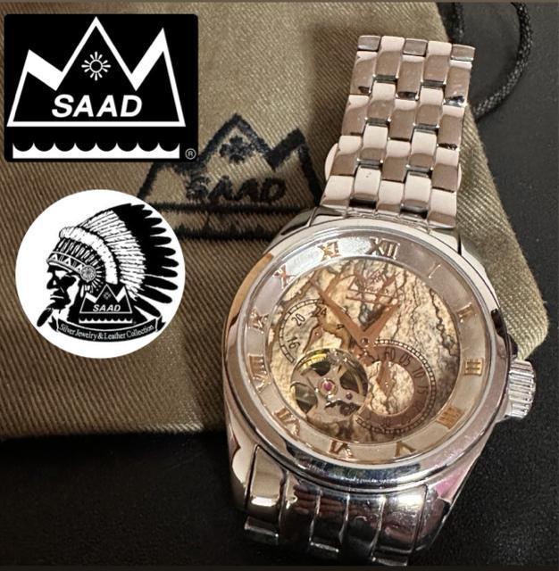 *美品【SAAD】 機械式自動巻 裏スケ メンズウォッチ < 男性アクセサリー/時計 *美品【SAAD】 機械式自動巻 裏スケ メンズウォッチ < 男性アクセサリー/時計の