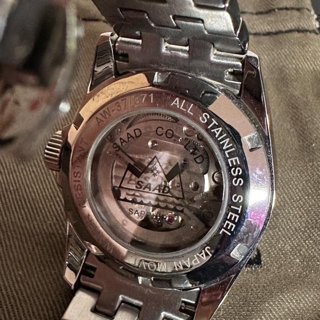 *美品【SAAD】 機械式自動巻 裏スケ メンズウォッチ < 男性アクセサリー/時計 *美品【SAAD】 機械式自動巻 裏スケ メンズウォッチ < 男性アクセサリー/時計の