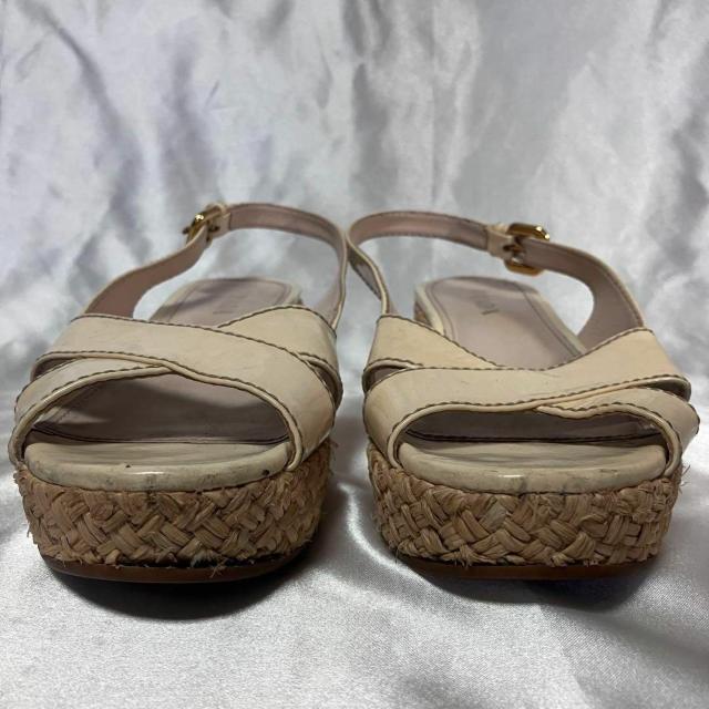PRADA プラダ ジュート ウェッジソールサンダル パテントレザー 23cm PRADA < ブランド PRADA プラダ ジュート ウェッジソールサンダル パテントレザー 23cm PRADA < ブランドの